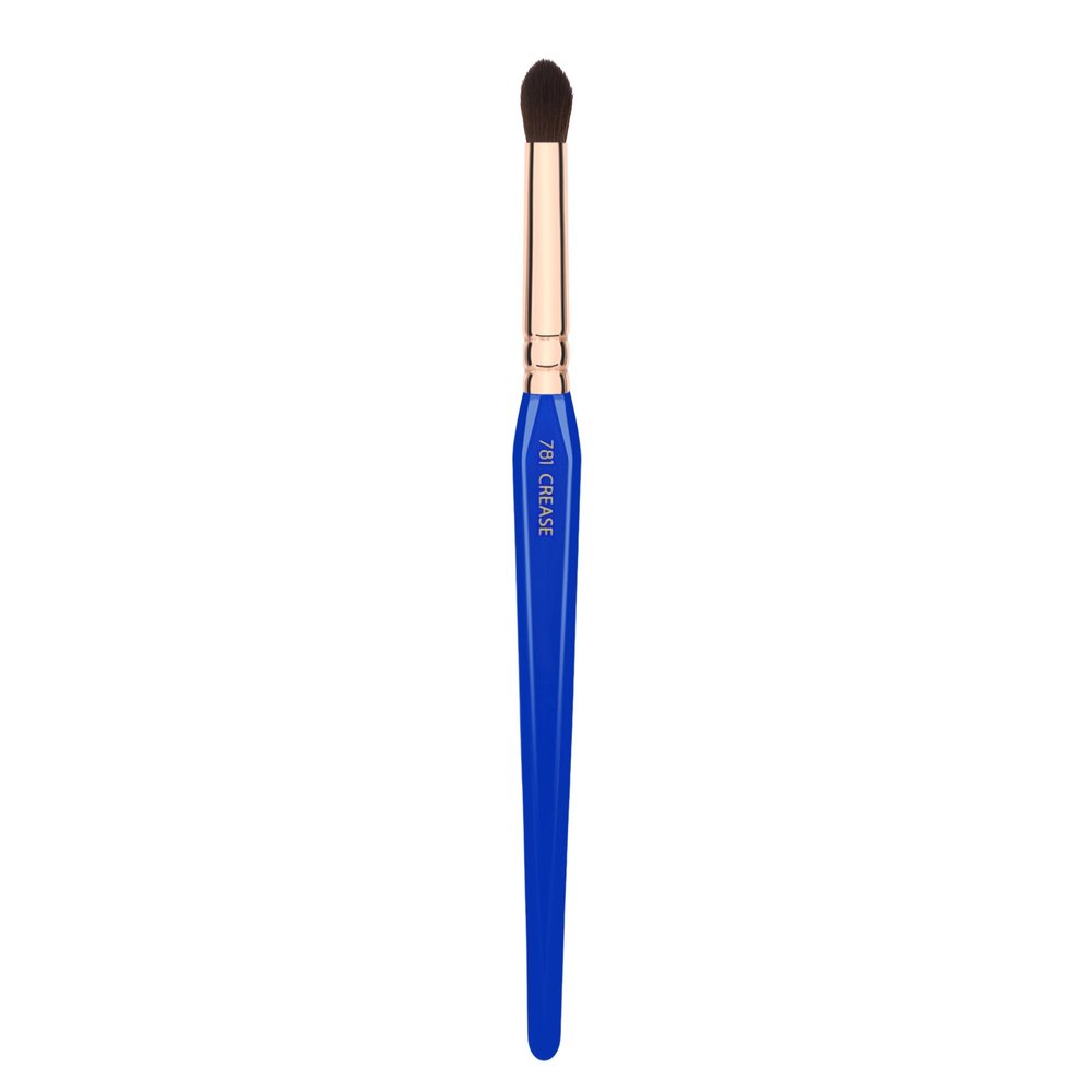 Bdellium Tools Professional Makeup Brush - Golden Triangle Series 781 Crease - With All Vegan and Soft Synthetic Fibers, For Eye Crease (Blue, 1pc)