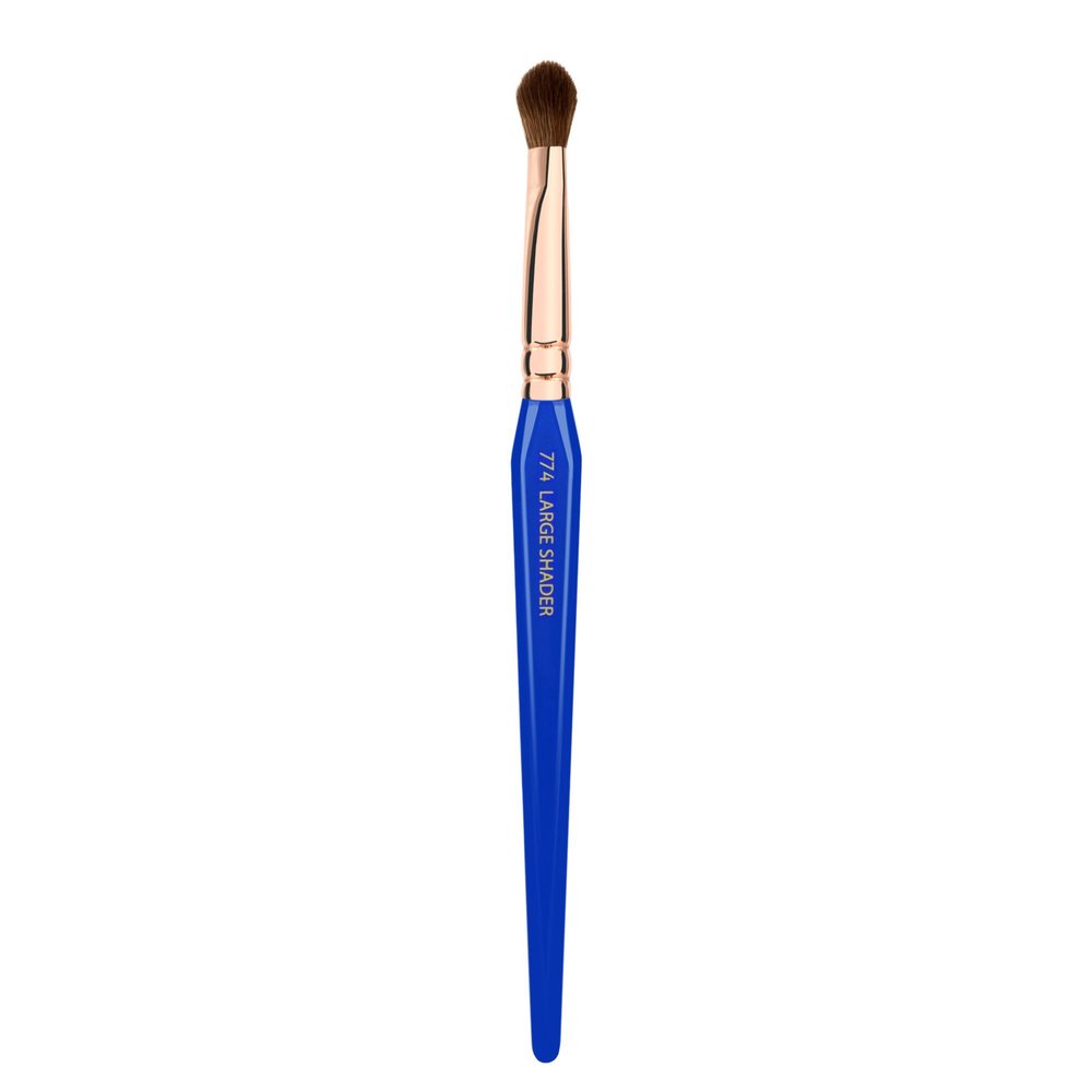 Bdellium Tools Professional Makeup Brush - Golden Triangle 774 Large Shader - With All Vegan and Soft Synthetic Fibers, For Applying & Blending Eyeshadow (Blue, 1pc)