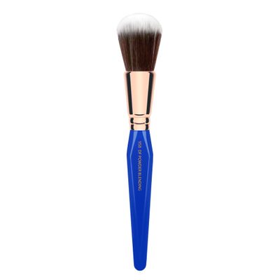 Bdellium Tools Professional Makeup Brush - Golden Triangle 958 Duo Fibre Powder Blending - With All Vegan and Soft Synthetic Fibers, For Blending Powder (Blue, 1pc)