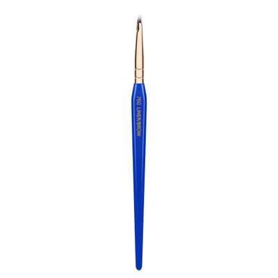 Bdellium Tools Professional Makeup Brush - Golden Triangle 760 Liner/Brow - With All Vegan and Soft Synthetic Fibers, For Eyes & Brows (Blue, 1pc)