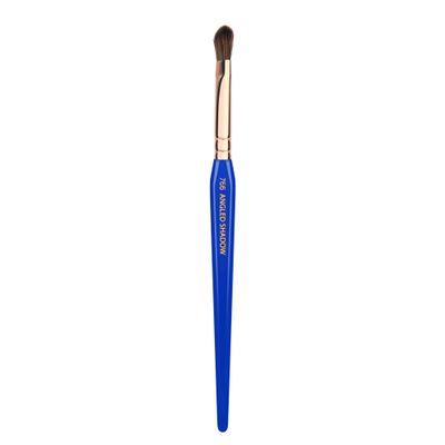 Bdellium Tools Professional Makeup Brush - Golden Triangle 766 Angled Shadow - With All Vegan and Soft Synthetic Fibers, For Applying Eyeshadow (Blue, 1pc)