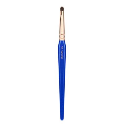 Bdellium Tools Professional Makeup Brush - Golden Triangle 755 Smudge - With All Vegan and Soft Synthetic Fibers, For Adding Depth and Dimension (Blue, 1pc)