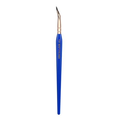 Bdellium Tools Professional Makeup Brush - Golden Triangle 708 Bent Eyeliner - With All Vegan and Soft Synthetic Fibers, For Smooth Application (Blue, 1pc)