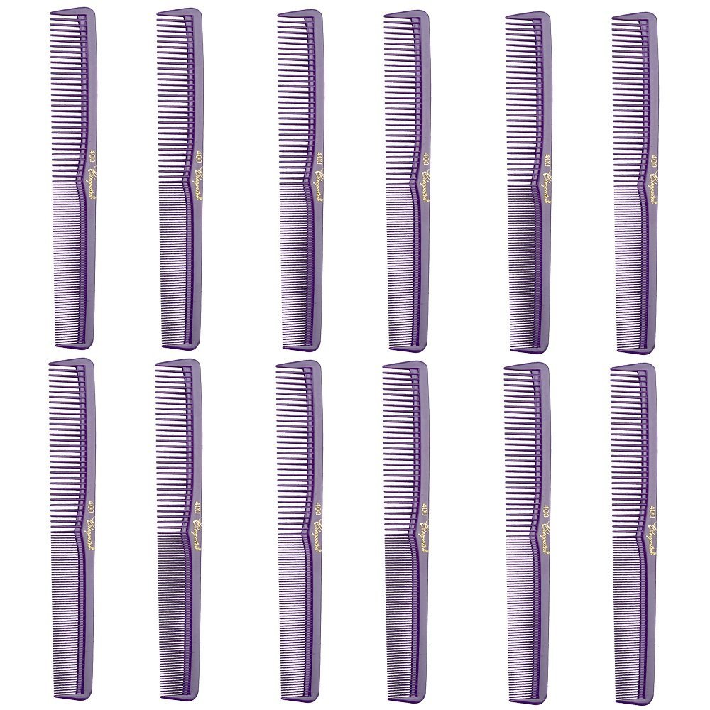 Barber Beauty Hair Cleopatra 400 All Purpose Comb (12 Pack) 12 x SB-C400-PURPLE