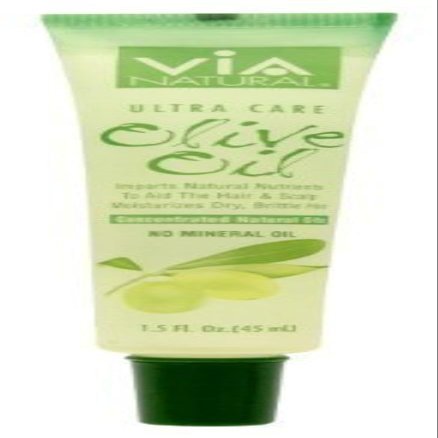 VIA Natural Ultra Care Olive Oil Concentrated Natural Oil 1.5oz - Imparts Natural Nutrients To Aid The Hair & Scalp Moisturizes Dry, Brittle Hair - 3 Pack