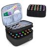 LUXJA Essential Oil Carrying Case - Holds 30 Bottles (5ml-30ml, Also Fits for Roller Bottles), Double-Layer Organizer for Essential Oil and Accessories, Black (Bag Only) view 1