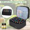 LUXJA Essential Oil Carrying Case - Holds 30 Bottles (5ml-30ml, Also Fits for Roller Bottles), Double-Layer Organizer for Essential Oil and Accessories, Black (Bag Only) view 3