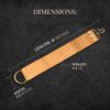 Naked Armor Straight Razor Leather Strop - 2.5" x 15" Cow Leather Razor Blade Sharpener with Brass Hooks, Brown view 2