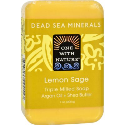 2 Pack of One With Nature Dead Sea Mineral Lemon Verbena Soap - 7 oz