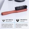 ZEUS Boar Bristle Beard & Mustache Handled Brush for Men, Soft Bristles, Travel Beard Care Brush with Handle (Made in Germany) J92 view 4