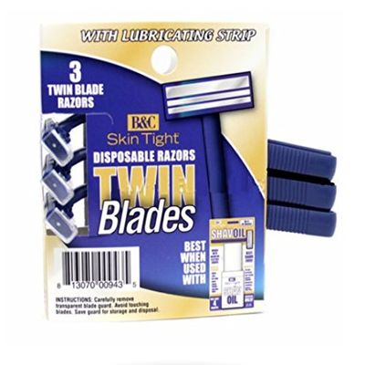 B & C Skin Tight Disposable Razors 3 Count