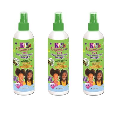 (PACK OF 3) AFRICA'S BEST KIDS ORIGINALS 2-IN-1 NATURAL CONDITIONING DETANGLER 12OZ