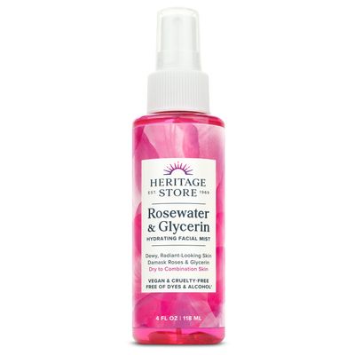 Heritage Products Rosewater & Glycerin in Pump Spray 4oz Spray