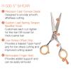 Cricket Centrix Roc-It Dog R 500 5 Professional Stylist Barber Hair Shears for Cutting - Precision Cast Convex Blade Hair Scissors, Offset Grip - Ideal for Hair Salon Use view 2