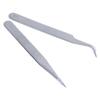 2 Nail Art Tweezers Curved Straight Pointed Ongles (silver) view 1