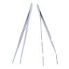 2 Nail Art Tweezers Curved Straight Pointed Ongles (silver) view 2
