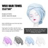 TANCANO Super Absorbent Anti-Frizz Microfiber Hair Towel Hair Wrap Curly Hair Drying Towel 23.6''x47'' Large Multifunction Towel for Bath Spa Makeup, Light Blue view 4