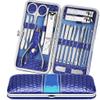 Teamkio 18pcs Manicure Set Pedicure Nail Clippers Set Travel Hygiene Kit Stainless Steel Professional Cutter Care Set Scissor Tweezers Knife Ear Pick Tools Grooming Kits with Leather Case view 1