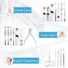 Teamkio 18pcs Manicure Set Pedicure Nail Clippers Set Travel Hygiene Kit Stainless Steel Professional Cutter Care Set Scissor Tweezers Knife Ear Pick Tools Grooming Kits with Leather Case view 3