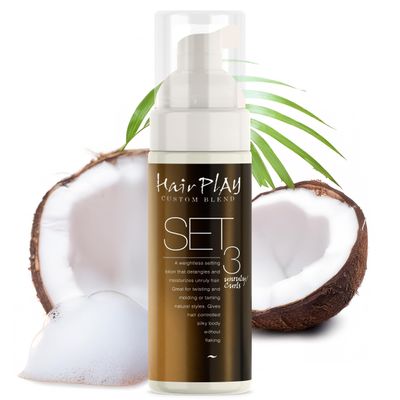HairPlay Set #3 Hair Foam Mousse - Extra Hold Styling Foam for Frizz Control - Hair Mousse for Curls - Curl Defining Volumizing Mousse for Wavy Hair - 2 Fl Oz