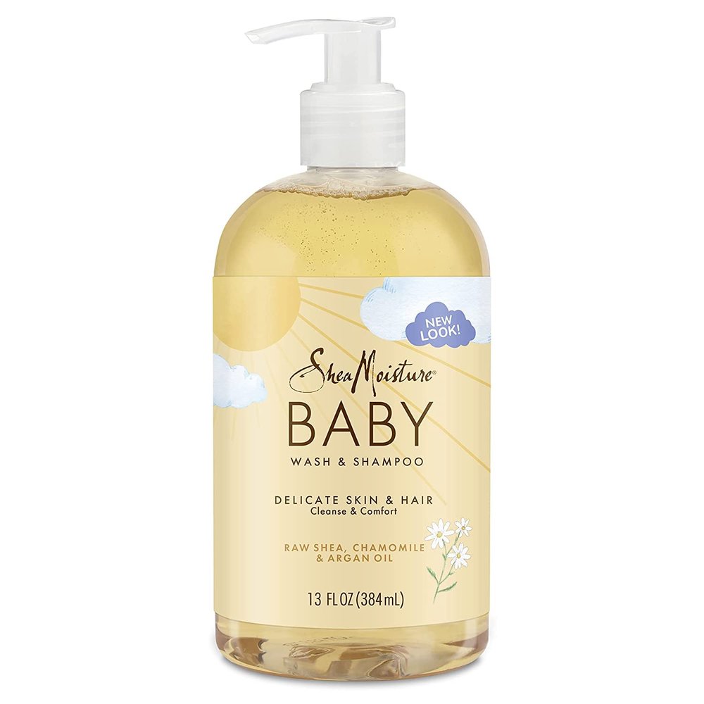 6 Pack Shea Moisture Baby Head to Toe Body Wash and Shampoo Raw Shea Camomile and Argan Oil 13 fl oz