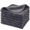 KinHwa Soft Washcloths Quick Drying Face Cloths Reusable Makeup Remover Cloths Microfiber Facial Cloths for Washing Face Gray Makeup Washcloths 6 Pack view 1