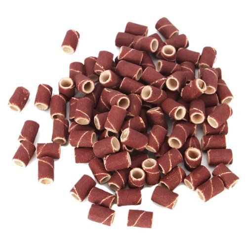 100 Pcs Sanding Bands for Nail Drill Bits Manicure 80#