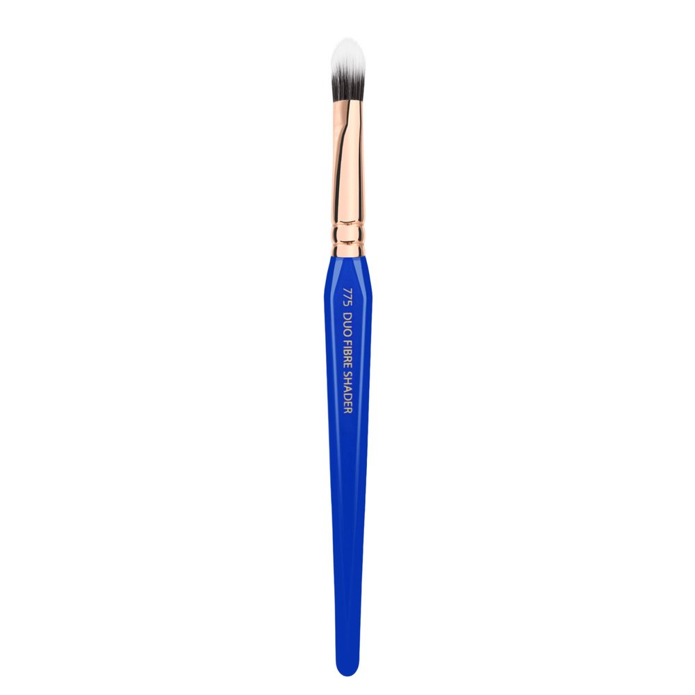 Bdellium Tools Professional Makeup Brush - Golden Triangle 775 Duet Fibre Shader - With All Vegan and Soft Synthetic Fibers, For Shading Eyeshadow (Blue, 1pc)