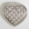 1Home Heart Compact w/Crystals NP 2 3/8" Magnifying Mirror view 1