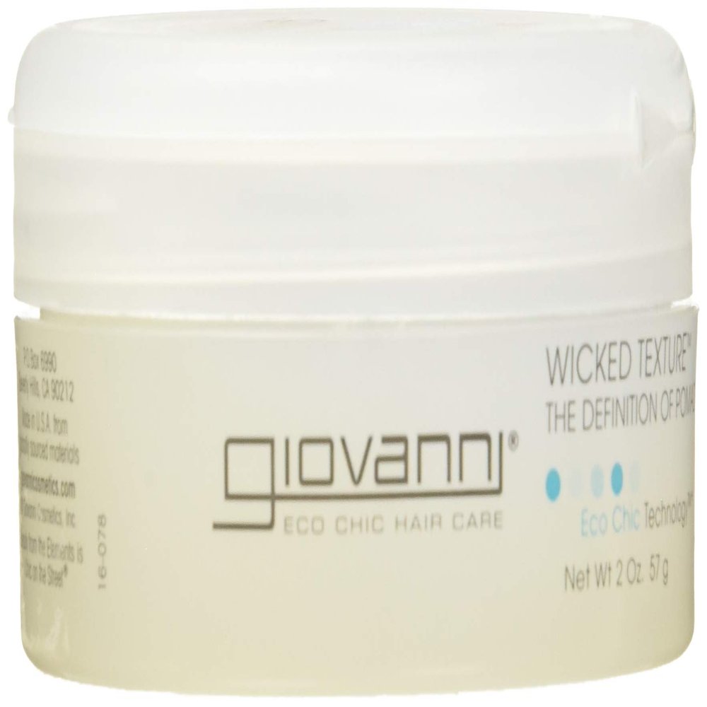 GIOVANNI Wicked Texture The Definition Of Pomade - Styling Hair Pomade, Helps to Shape Hair & Smooth Texture, Water Based Pomade that Washes Out Easily, Vegan, Paraben Free, Color Safe - 2 oz