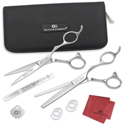 Olivia Garden SilkCutPro Shear and Thinner Zipper case deal (5.75" contains: SKP-575, SKP-T635)