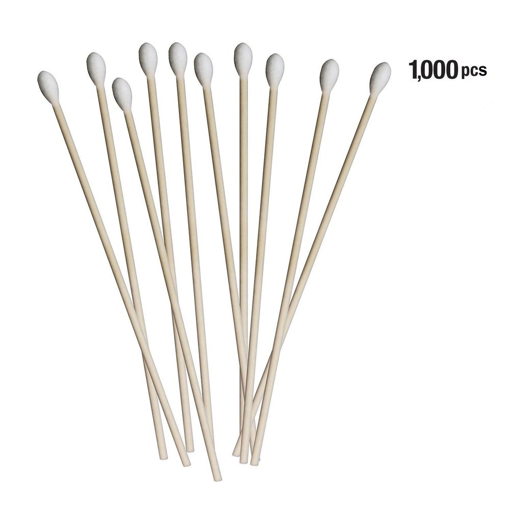 6 Inch Swabs Cotton Stick Cotton Tipped Applicator Single Tip, Autoclavable Packs with Indicator For Sterilization, Pack of 1,000, by Vivid
