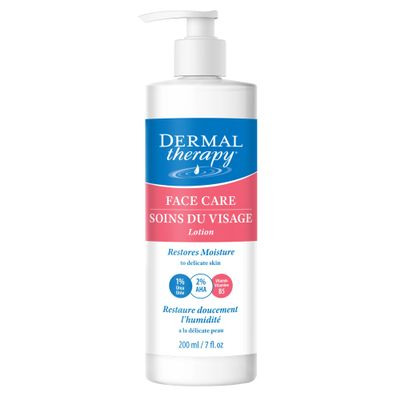 Dermal Therapy Face Moisturizer Lotion - 1% Urea & 2% AHAs - Intensely Hydrates & Soothes Dry, Sensitive, Aging Skin, Eczema, Rosacea - Fragrance-Free - 7 fl oz / 200 ml