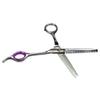 HTS 185T2 Double-Side Polished Chrome Stainless Steel Barber Thinning Shears - Expensive Version view 2