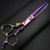 Purple Professional Hairdressing Scissors Hairdresser Hairstylist Cutting Hair & Thinning Hairdressing Scissor (6-inch 2pc) view 2