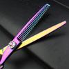 Purple Professional Hairdressing Scissors Hairdresser Hairstylist Cutting Hair & Thinning Hairdressing Scissor (6-inch 2pc) view 4