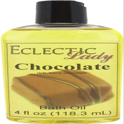 Chocolate Bath Oil, Scented Body Oil, Relaxing Bathing Oil, 4 oz