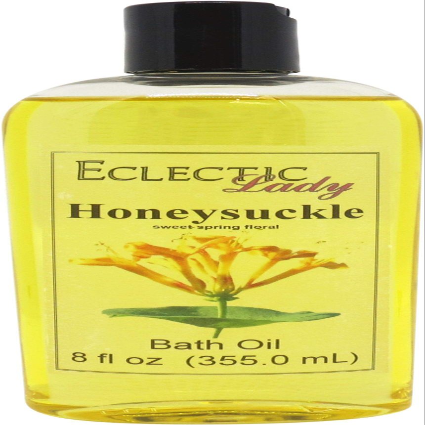 Honeysuckle Bath Oil, Scented Body Oil, Relaxing Bathing Oil, 8 oz