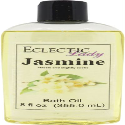 Jasmine Bath Oil, Scented Body Oil, Relaxing Bathing Oil, 8 oz