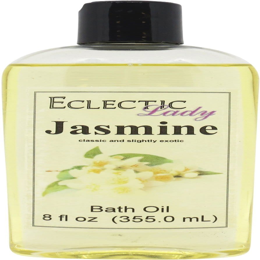 Jasmine Bath Oil, Scented Body Oil, Relaxing Bathing Oil, 8 oz