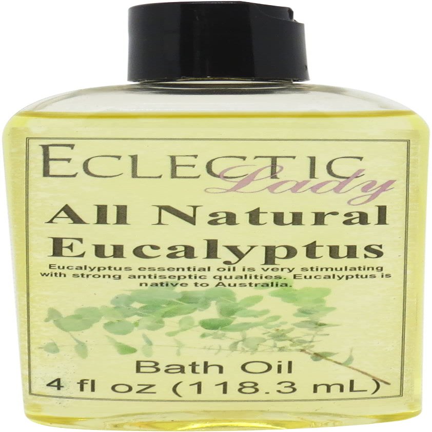 Eucalyptus Bath Oil, Scented Body Oil, Relaxing Bathing Oil, 4 oz
