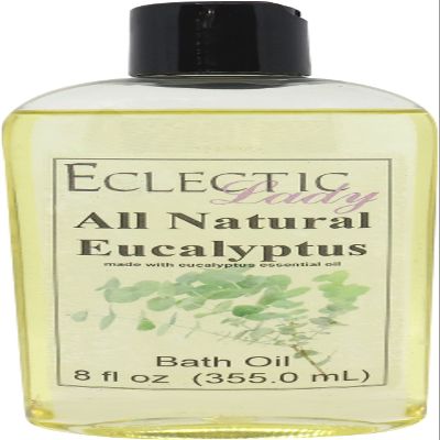 Eucalyptus Bath Oil, Scented Body Oil, Relaxing Bathing Oil, 8 oz