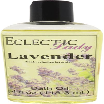 Lavender Bath Oil, Scented Body Oil, Relaxing Bathing Oil, 4 oz