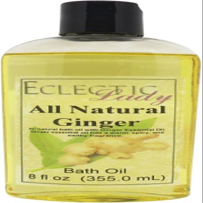 Ginger Bath Oil, Scented Body Oil, Relaxing Bathing Oil, 8 oz