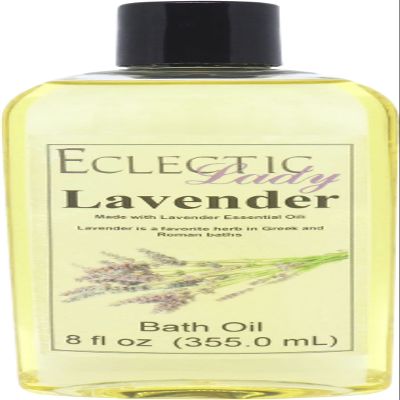 Lavender Bath Oil, Scented Body Oil, Relaxing Bathing Oil, 8 oz