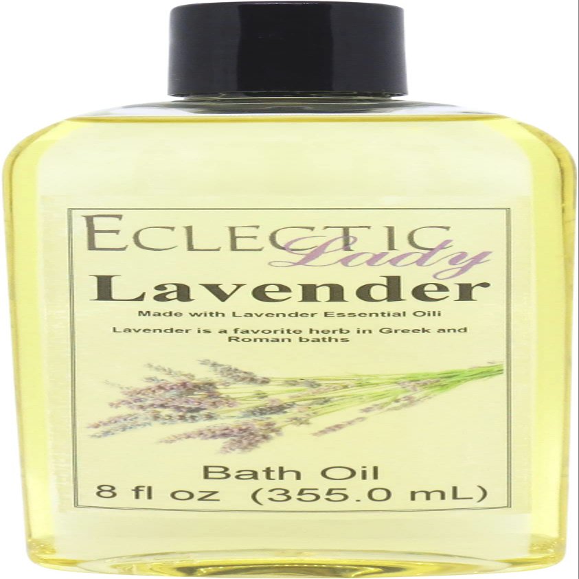 Lavender Bath Oil, Scented Body Oil, Relaxing Bathing Oil, 8 oz