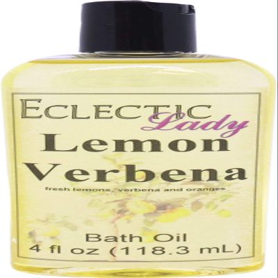Lemon Verbena Bath Oil, Scented Body Oil, Relaxing Bathing Oil, 4 oz