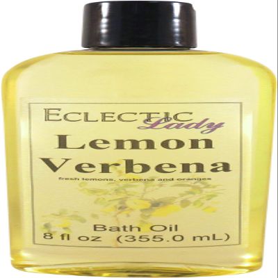 Lemon Verbena Bath Oil, Scented Body Oil, Relaxing Bathing Oil, 8 oz