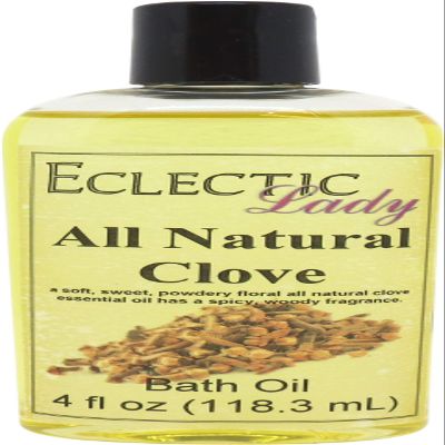 Clove Bath Oil, Scented Body Oil, Relaxing Bathing Oil, 4 oz