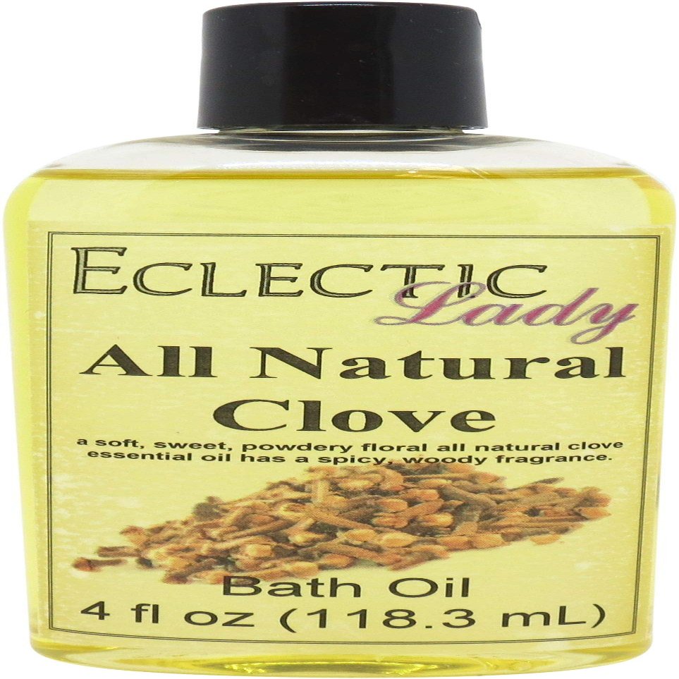 Clove Bath Oil, Scented Body Oil, Relaxing Bathing Oil, 4 oz